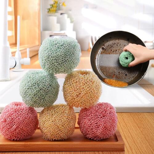 Joybos 6pcs Kitchen Cleaning Brush Household Magic Sponge Microfiber Scrub Sponges for Washing Dish Kitchen Accessories