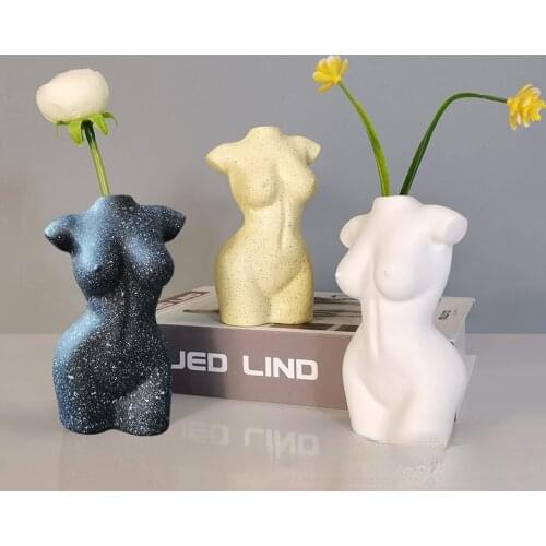 Resin Flowerpot Ornaments Art Home Small Vase Sexy Human Body Vase Dried Flower Pot Room Floral Home Decoration