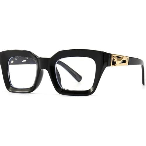 2021New Fashion Cool Square Style Golden Jumping Leopard Sunglasses Vintage Luxury Brand Design Sun Glasses Oculos De Sol UV400