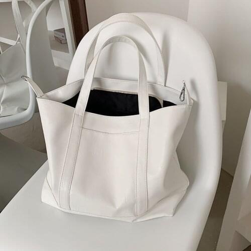 High-quality Ladies Large-capacity Shoulder Bag 021 New Fashion Solid Color PU Shoulder Bag Korean Version Underarm Tote Bag