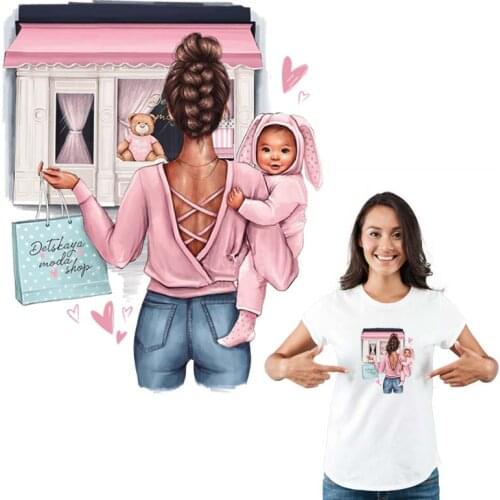 Great Mama Thermal Transfers T-Shirt Jeans Decoration Diy Washable New Fashion Heat Transfer Patches Shopping Mom