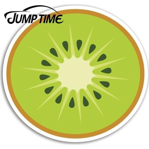 Jump Time for Kiwi Fruit Vinyl Stickers Healthy Diet Sticker Luggage Laptop Bumper Trunk Window Decal Car Accessories