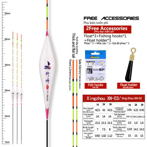 High Quality Fishing Floats Carp Preferred Composite Nano Bobbers 1-3# Flotador Pesca Fishing Accessories Tools Tackles (XN-03)
