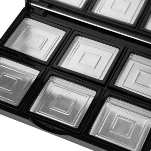 6 Grids Empty Eyeshadow Makeup Palette with Mirror for Cosmetic DIY, Make Up Tray Travel Purse