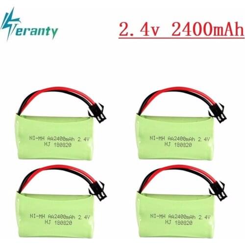 Upgrade 2.4v 2400mah NiMH Battery For Rc Toys Cars Tanks Trucks Robots Guns Boats AA Ni-MH 2.4v Rechargeable Battery Pack