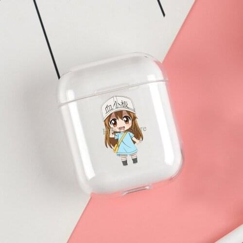 Platelet Hataraku Saibou (Cells at Work Cases For Apple AirPods 1 2 Case Clear Wireless Bluetooth Earphone Case Protective Shell