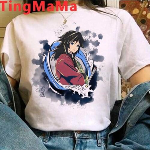 Demon Slayer Kimetsu No Yaiba Tanjirou Kamado t shirt top tees male couple kawaii t shirt t-shirt harajuku kawaii ulzzang