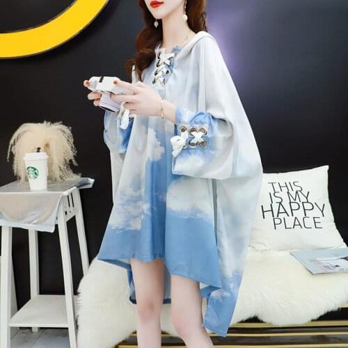 New 2021 Cotton T Shirt Women Spring Summer Oversize Harajuku Long Sleeve Tie Dye Basic Tshirt Korean Female Tops Streetwear 40