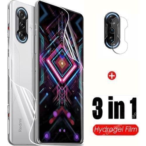 3 in 1 Hydrogel Film For Xiaomi Redmi K40 Gaming Screen Protector Camera Lens On K 40 Gaming M2012K10C Protective Film Not Glass