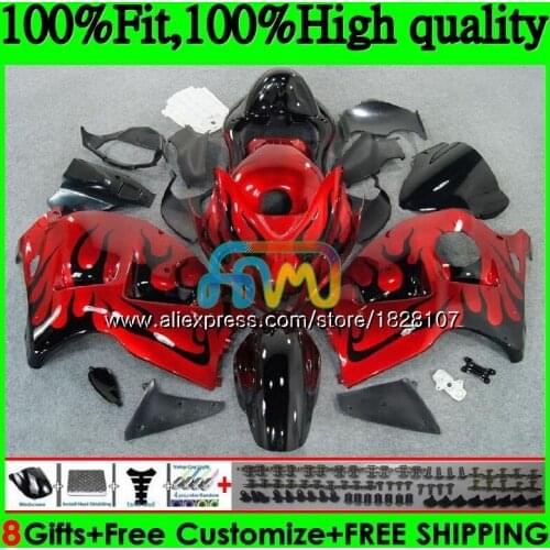 Injection For SUZUKI Hayabusa GSXR 1300 GSXR-1300 57BS.210 GSXR1300 08 13 14 15 16 2008 2013 Red & flames 2014 2015 2016 Fairing