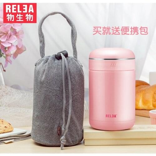 Noodles Insulation Pot Portable Stainless Steel Food Flask Office Keep Warm Contenedores De Alimentos Storage Container ED50TH