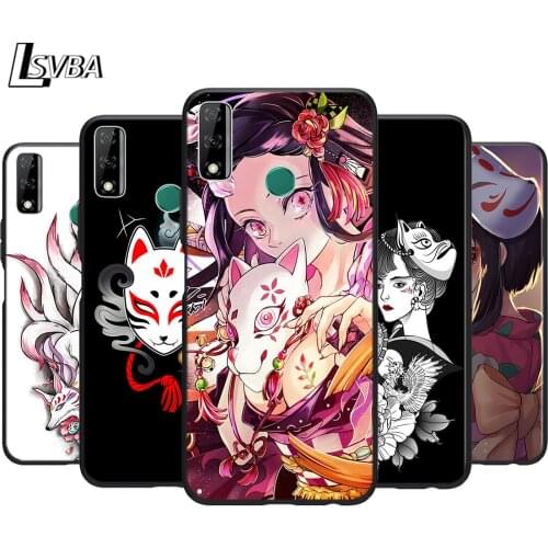 Japanese Fox Head Mask For Huawei Y9S Y6S Y8S Y9A Y7A Y8P Y7P Y5P Y6P Y7 Y6 Y5 Pro Prime 2020 2019 2018 2017 Phone Case