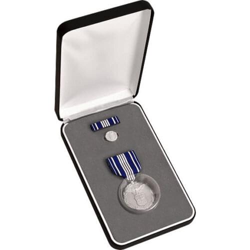 Custom medals hot sale custom made usa achievement medal cheap high quality MILIT RIBBON MEDAL BOXED SET