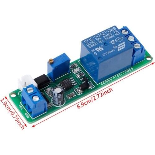 OOTDTY DC 12V Timing Timer Delay Turn OFF Switch Relay Module 1~10s Adjustable