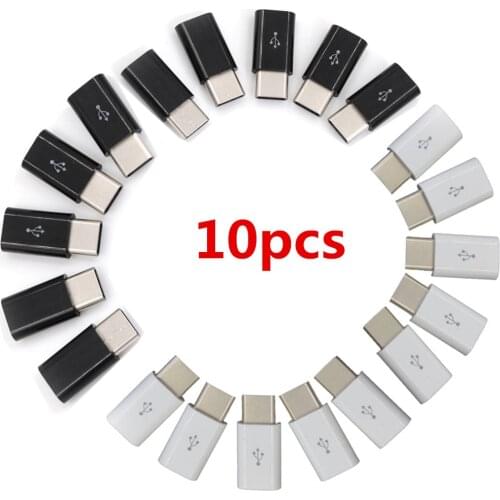 10Pcs/Lot USB 3.1 Type-C Male Connector to Micro USB 2.0 5Pin Female Data Adapter Converter USB Type C Adapters Wholesale