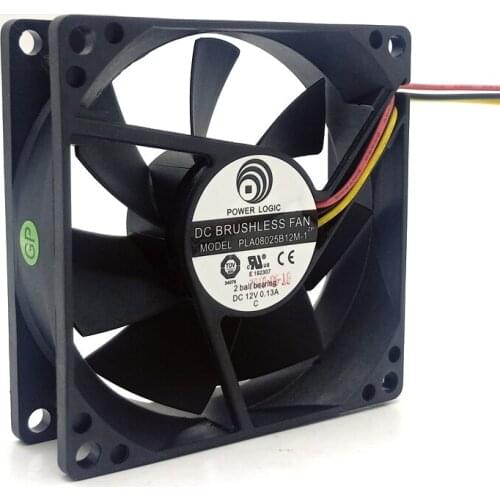 PLA08025B12M-1 8025 12V 8cm 0.13A axial cooling fan Dual Ball Bearing