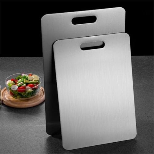 1 Pcs Stainless Steel Chopping Block Easy Clean Cutting Board Fruit Vegetable Meat planche decouper Practical Kitchen Tool