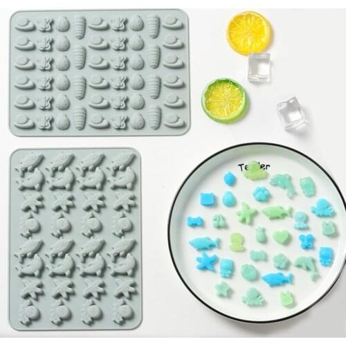 SHENHONG Gummy Molds Silicone Chocolate Mold Vitamin Candy Moulds With Droppers Jelly Dessert Baking Pan Cake Decorating Tools