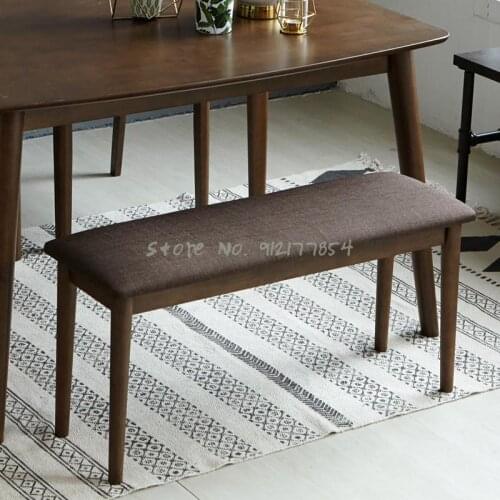 Solid Wood Bench Shoe Replacement Stool Japanese Modern Minimalist Home Dining Chair Desk Restaurant Clothing Store Net