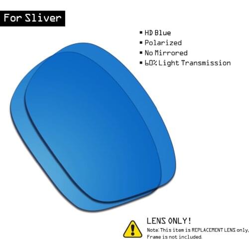 SmartVLT Sunglasses Replacement Lenses for Oakley Sliver - HD Blue
