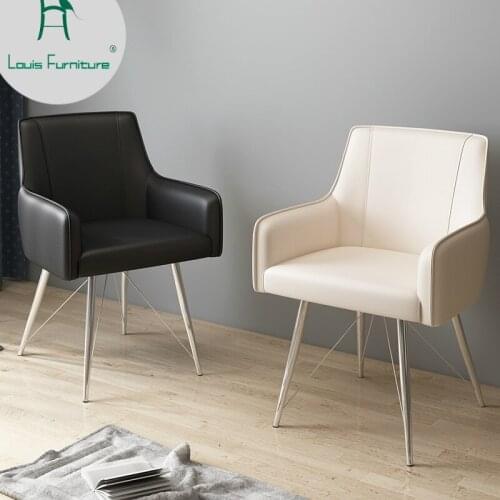 Louis Fashion Computer Seat Home Office Comfortable Study Chair Leisure Modern Minimalist Handrails Lazy