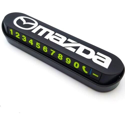 Luminous Car Temporary Parking Card Sticker Phone Number Card Plate For Mazda 2 3 MS Mazda 6 CX-5 CX5 Artzma 6 Car accessories
