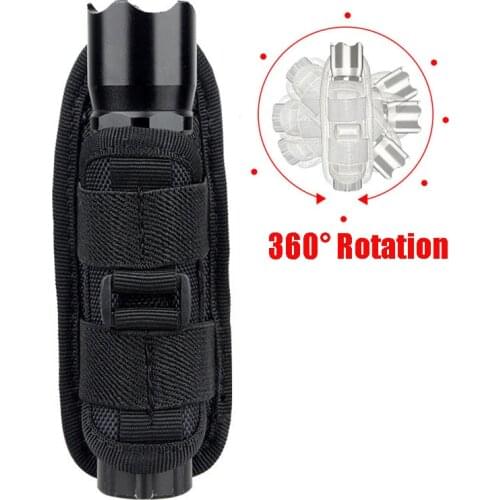 Tactical Flashlight Holster Molle Pouch Outdoor Fishing Hunting Accessories Hiking Portable Electronic Torch Holster Cover Case