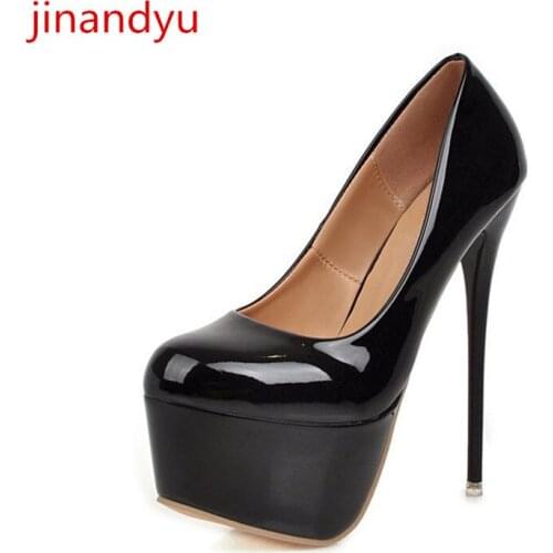 High Heels Platform Shoes Women Patent Leather Loafers Stripper Heels Ladys Dress Shoes Stiletto Wedding Shoes Pumps 34 - 42