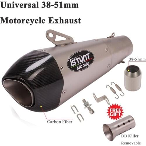 Universal Yoshimura Motorcycle Exhaust Pipe Escape Modified Carbon Fiber Muffler DB Killer For GSXR600 ER6N Ninja 250 R25 CBR650