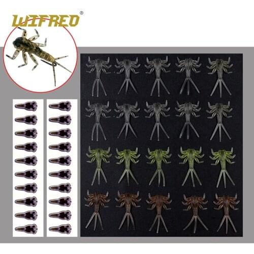 Wifreo 20PCS Realistic Mayfly Nymph Fly Tying Material Trout Fly Fishing Fly Tying for size 12 14 hook