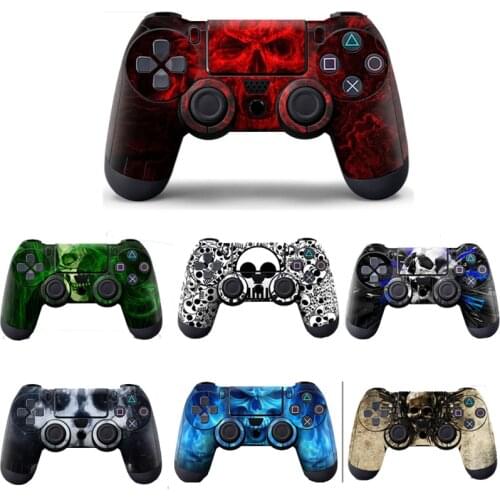 Blue Skull Protective Sticker Cover For PS4 Controller Vinyl Skin For PlayStation4 joypad Decal For Sony PS4 gamepad Accessories