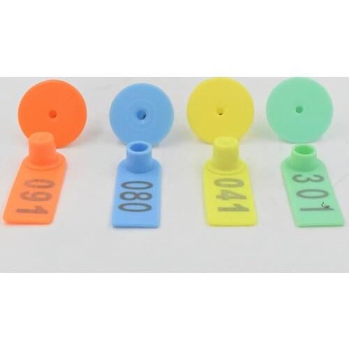 No. 1-500 Sheep ear tag Signs with the word ear Laser Typing Copper head earrings Farm animal identification card