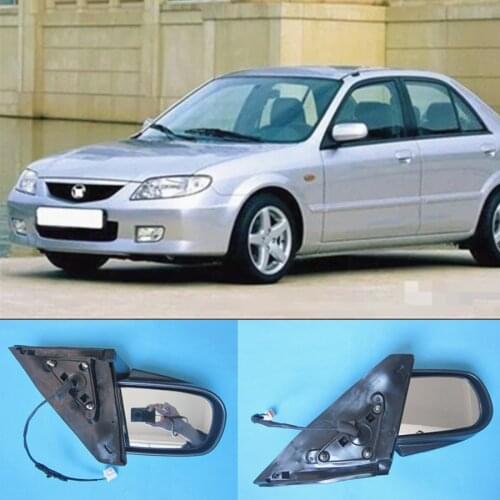 1 Car set L and R body parts 69-12Z 18Z door rear view mirror for Mazda 323 family protege BJ 1998-2005