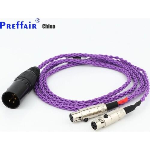 1 Pcs Preffair XLR Balanced Earphone Headphone Upgrade Cable Silver Plated for Audeze LCD-3 LCD3 LCD-2 LCD2 LCD-4