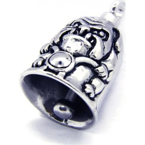 2018 Cool Fashion Bell Pendant 316L Stainless Steel Jewelry Heavy Big Motor Biker Mad Bull Dog Pendant