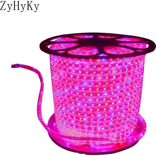 220V IP67 Grow Light Spectrum 5050 LED 5 Red 1 Blue Grow Light Strip Phyto Lamp For Indoor Plants Greenhouse Hydroponic Fitolamp