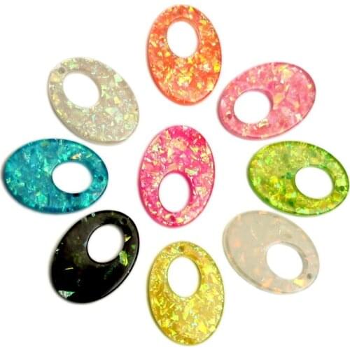 30Pcs 18x25mm Mixed Resin Oval Decoration Crafts Flatback Cabochon Embellishments For Scrapbooking Beads Diy Accessories