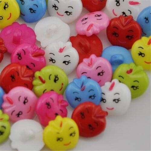 50PCS 14MM Plastic Buttons Childrens Clothing Sewing Accessories DIY Crafts PT121