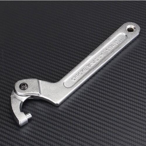 7 inch Adjustable Hook Wrench Pin Round Head Wrench C Shape Spanner Chrome Vanadium Tool Motorcycle Hand Tool Multitools New