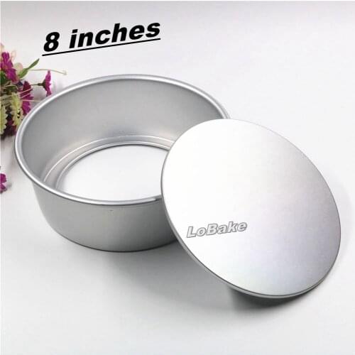 8 inches loose bottom round shape aluminium alloy metal chiffon cake mould bread mold tart toast moulds artes bakery tools