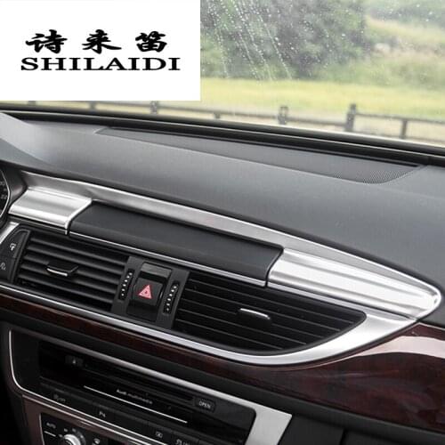 Car Styling Dashboard Warning light Decorative frame Cover Sticker Trim for Audi A6 C7 Interior Auto Accessories stainless steel