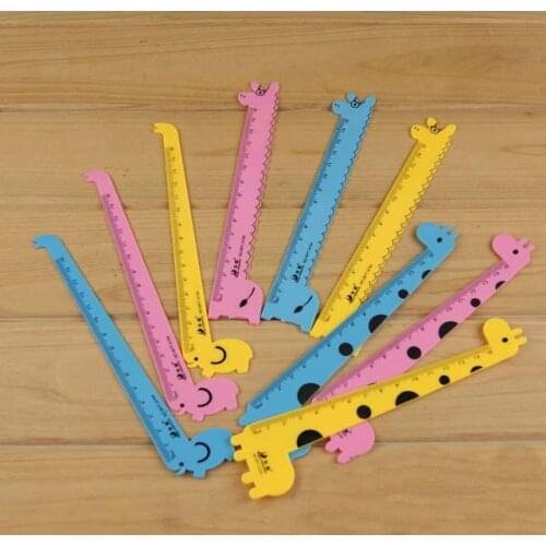 Free ship!1lot=100 pc!Student prizes cartoon animals plastic ruler/cute children student ruler