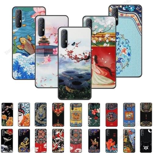 3D Relief Painted Pattern Phone Case For OPPO Reno 5 Pro Plus 4 Case Soft Silicone Shockproof Back Cover For Find X3 Pro Capa