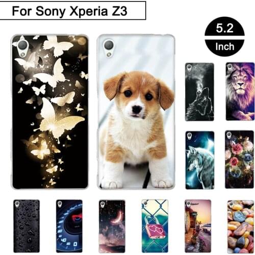 Painted Case For Sony Xperia Z3 5.2 inch Phone Cover For Sony Xperia z3 Soft Silicon Cases Back Cover For Sony Xperia Z 3 Shells