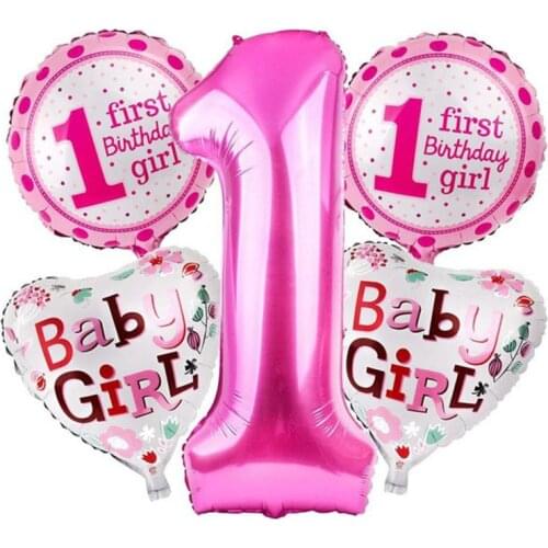 Kids Birthday First Birthday Decorations 1st Baby Boys Girls My 1 One Year Party Supplies Balloons Banner Party Diy Decorations
