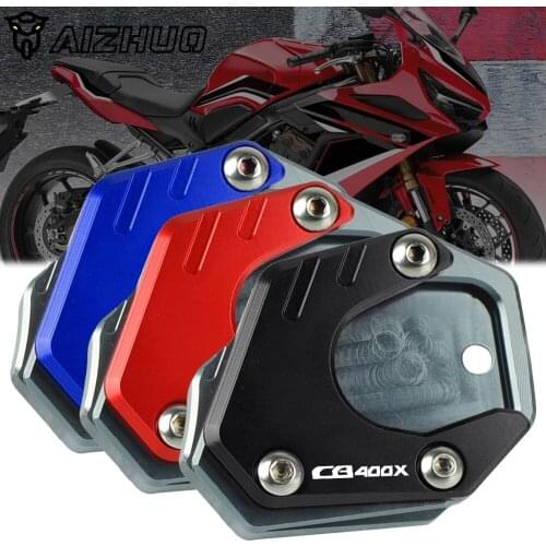 FOR HONDA CB400X CB 400X 2019-2021 2020 Motorcycle CNC Foot Side Stands Extension Pad Support Plate Enlarge Stand CB400 X Logo