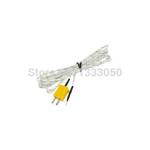 3 Meters 2 Flat Pin Plug K Type Thermocouple Temperature Test Cable Line