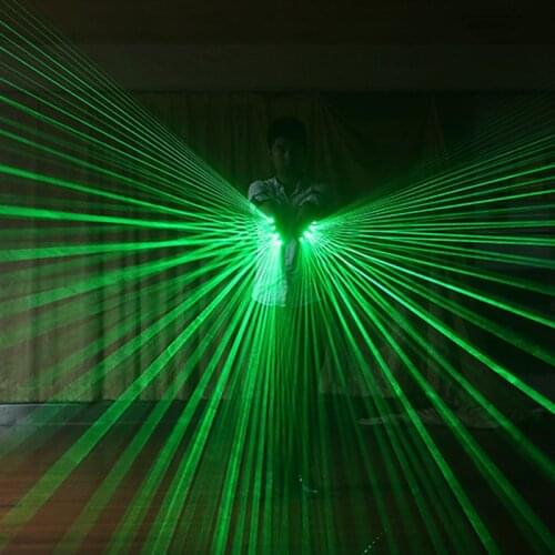 Laser Gloves With 5pcs Laser,LED Stage Gloves Luminous Gloves For DJ Club/Party Show/Performance High Quality