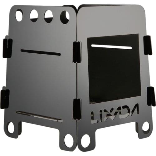 Lixada Camping Wood Stove Outdoor Lightweight Portable Folding Titanium Wood Stove Burning Picnic Alcohol Wood Burner Stove