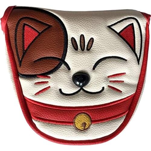 Magnetic Golf Mallet Head Cover PU Leather Center Putter Headcover Golfer Gift